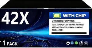 42X Black High Yield Toner Cartridge Replacement for HP 42X Q5942X 42A Q5942A Works 4240n 4250 4250dtn 4250dtnsl 4250n 4250tn 4350 4350dtn 4350dtnsl 4350n 4350tn Printer Ink 42X Black High Yield Toner Cartridge Replacement for HP 42X Q5942X 42A Q5942A Works 4240n 4250 4250dtn 4250dtnsl 4250n 4250tn 4350 4350dtn 4350dtnsl 4350n 4350tn Printer Ink