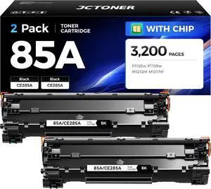 85A Black Toner Cartridge 2-Pack with chip High Yield Replacement for HP 85A CE285A Compatible with HP LaserJet Pro MFP M1212nf M1217nfw P1102w P1109w Printer P1102 P1109 M1212 M1217 Series Ink Copy 85A Black Toner Cartridge 2-Pack with chip High Yield Replacement for HP 85A CE285A Compatible with HP LaserJet Pro MFP M1212nf M1217nfw P1102w P1109w Printer P1102 P1109 M1212 M1217 Series Ink Copy