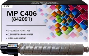 MP C406 Toner Cartridges Compatible for Ricoh 842091 842092 842093 842094, Work for Ricoh MP C306 C307 C406 C407 Printers, 1 Black MP C406 Toner Cartridges Compatible for Ricoh 842091 842092 842093 842094, Work for Ricoh MP C306 C307 C406 C407 Printers, 1 Black