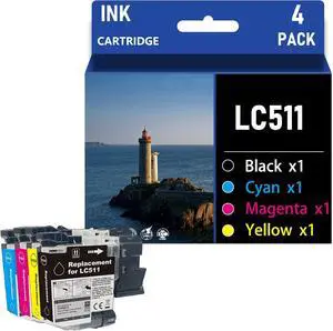 High Capacity for Brother LC511 Ink Cartridge Compatible LC511 BK C M Y Inks Kits Replacement DCP-J529N DCP-J916N DCP-J929N-W DCP-J929N-B MFC-J742DN MFC-J742DWN MFC-J943DN MFC-J943DWN Printer High Capacity for Brother LC511 Ink Cartridge Compatible LC511 BK C M Y Inks Kits Replacement DCP-J529N DCP-J916N DCP-J929N-W DCP-J929N-B MFC-J742DN MFC-J742DWN MFC-J943DN MFC-J943DWN Printer