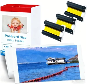 Compatible with Canon Selphy CP1500 RP-108 Color Ink Cartridge/Paper Set,CP910/CP820/CP1200/CP1300 Cartridge Refill & Photo Paper Set,Dye Sublimation,Vibrant and Vivid Colors (3 Ink + 108 Paper) Compatible with Canon Selphy CP1500 RP-108 Color Ink Cartridge/Paper Set,CP910/CP820/CP1200/CP1300 Cartridge Refill & Photo Paper Set,Dye Sublimation,Vibrant and Vivid Colors (3 Ink + 108 Paper)