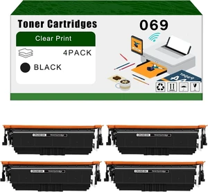 Compatible for Canon 069 Toner Cartridges MF753Cdw MF751Cdw LBP674Cdw Printers, High Yield 3100 Pages Bright Clear Colors (4 Pack Black) Compatible for Canon 069 Toner Cartridges MF753Cdw MF751Cdw LBP674Cdw Printers, High Yield 3100 Pages Bright Clear Colors (4 Pack Black)