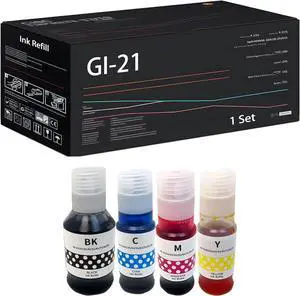 Compatible with Canon GI-21 Ink Refill Work for Canon G3260 G3262 G3270 G3272 G3290 G4270 G4280 Printers, with Chip, High Yield 6000 Pages, High-Definition Printing (1 Set) Compatible with Canon GI-21 Ink Refill Work for Canon G3260 G3262 G3270 G3272 G3290 G4270 G4280 Printers, with Chip, High Yield 6000 Pages, High-Definition Printing (1 Set)