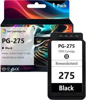 PG-275 Black CL-276 Color Ink Cartridge Compatible for Canon PG-275 CL-276 for Canon PIXMA TS3520 TS3522 TS3500 TR4720 TR4722 TR4700 Printer(2Pack,1Black,1Color),Black PG-275 Black CL-276 Color Ink Cartridge Compatible for Canon PG-275 CL-276 for Canon PIXMA TS3520 TS3522 TS3500 TR4720 TR4722 TR4700 Printer(2Pack,1Black,1Color),Black