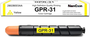 GPR-31 GPR31 EXV29 NPG-46 Toner Cartridge 1 Pack Yellow Compatible for Canon C5030 C5030i C5035 C5035i C5235 C5235A C5235i C5240 C5240A C5240i C5255 Printer High Yield 25,000 Pages GPR-31 GPR31 EXV29 NPG-46 Toner Cartridge 1 Pack Yellow Compatible for Canon C5030 C5030i C5035 C5035i C5235 C5235A C5235i C5240 C5240A C5240i C5255 Printer High Yield 25,000 Pages