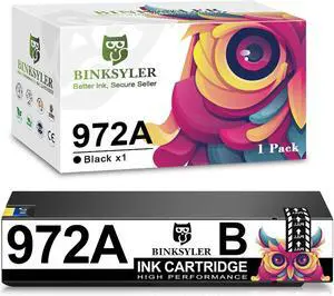1-Pack 972A Black Ink Cartridge Replacement for 972 972a Ink Work for PageWide Pro MFP 352dw 377dw 477dw 477dn 577dw 577z 452dw 452dn 552dw Printer (1xBlack) 1-Pack 972A Black Ink Cartridge Replacement for 972 972a Ink Work for PageWide Pro MFP 352dw 377dw 477dw 477dn 577dw 577z 452dw 452dn 552dw Printer (1xBlack)