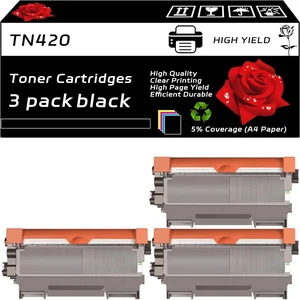 TN420 Toner Cartridges Compatible for Brother intelliFAX-2840 intelliFAX-2940 MFC-7240 MFC-7360N MFC-7365DN MFC-7460DN Printers (3 Pack Black) TN420 Toner Cartridges Compatible for Brother intelliFAX-2840 intelliFAX-2940 MFC-7240 MFC-7360N MFC-7365DN MFC-7460DN Printers (3 Pack Black)