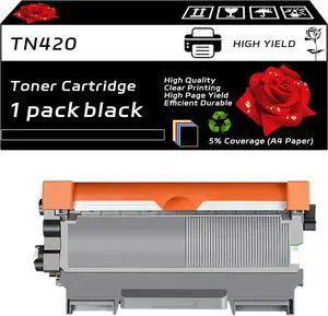 TN420 Toner Cartridge Compatible for Brother HL-2240 HL-2240D HL-2250DN HL-2270DW FAX-2990 FAX-2890 FAX-2840 Printers, with Chip, High Yield 2600 Pages, Clear Printing (Black) TN420 Toner Cartridge Compatible for Brother HL-2240 HL-2240D HL-2250DN HL-2270DW FAX-2990 FAX-2890 FAX-2840 Printers, with Chip, High Yield 2600 Pages, Clear Printing (Black)