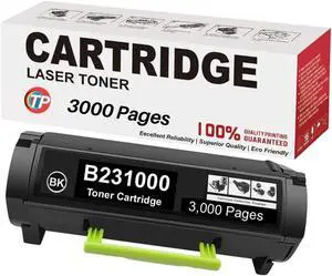 TonerParts Replacement B231000, B2320A0 Toner Cartridge 3,000 Pages for Lexmark B2338dw, B2442, B2442dw, B2546, B2546dw, B2650, B2650dn, B2650dw, MB2338, MB2338adw, MB2442adwe, MB2546ade, MB2546adwe TonerParts Replacement B231000, B2320A0 Toner Cartridge 3,000 Pages for Lexmark B2338dw, B2442, B2442dw, B2546, B2546dw, B2650, B2650dn, B2650dw, MB2338, MB2338adw, MB2442adwe, MB2546ade, MB2546adwe