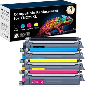 Compatible TN229XL Toner Cartridges Replacement for TN229XL TN-229XL TN229 XL Toner High Yield for MFC-L3720CDW MFC-L3780CDW HL-L3280CDW HL-L3220CDW HL-L3300CDW Printer (4 Pack TN229XLBK/C/M/Y) Compatible TN229XL Toner Cartridges Replacement for TN229XL TN-229XL TN229 XL Toner High Yield for MFC-L3720CDW MFC-L3780CDW HL-L3280CDW HL-L3220CDW HL-L3300CDW Printer (4 Pack TN229XLBK/C/M/Y)