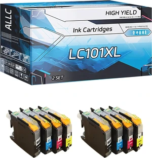 ALLC Compatible for Brother LC101XL Ink Cartridges Work for Brother MFC-J450DW MFC-J470DW MFC-J475DW MFC-J650DW MFC-J870DW Printer (2 Set) ALLC Compatible for Brother LC101XL Ink Cartridges Work for Brother MFC-J450DW MFC-J470DW MFC-J475DW MFC-J650DW MFC-J870DW Printer (2 Set)