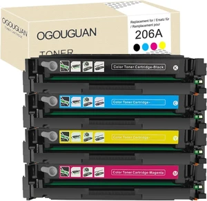 206A Toner Cartridges 4 Pack (with Chip) Compatible Replacement for HP 206A 206X for Color Laserjet Pro MFP M283fdw M283cdw M283fdn M282nw Pro M255dw M255nw M283 M255 Printer W2110A W2110X High Yield 206A Toner Cartridges 4 Pack (with Chip) Compatible Replacement for HP 206A 206X for Color Laserjet Pro MFP M283fdw M283cdw M283fdn M282nw Pro M255dw M255nw M283 M255 Printer W2110A W2110X High Yield