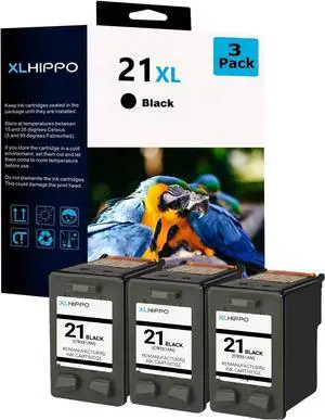 21XL Black Replacement for HP 21 Black Ink Cartridges C9351AN Use On FAX 3180 1250 DeskJet f380 D1520 D2430 F335 F1530 D1520 F300 F1455 D2430 PSC 1401 1410 Printer (21 XL 3-Pack) 21XL Black Replacement for HP 21 Black Ink Cartridges C9351AN Use On FAX 3180 1250 DeskJet f380 D1520 D2430 F335 F1530 D1520 F300 F1455 D2430 PSC 1401 1410 Printer (21 XL 3-Pack)