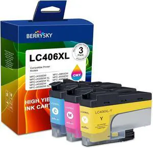 LC406XL Ink Cartridge 1Cyan/1Magenta/1Yellow (3-Pack) LC406XL Ink Cartridge Replacement for Brother MFC-J5855DW MFC-J4335DW MFC-J5855DW MFC-J6955DW MFC-J4335DW MFC-J5855DW Printer LC406XL Ink Cartridge 1Cyan/1Magenta/1Yellow (3-Pack) LC406XL Ink Cartridge Replacement for Brother MFC-J5855DW MFC-J4335DW MFC-J5855DW MFC-J6955DW MFC-J4335DW MFC-J5855DW Printer