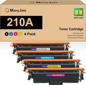 210A Toner Cartridges 4 Pack with Chip Compatible for HP 210A/210X W2100A/W2100X High Yield Replacement for Color LaserJet Pro MFP 4301fdw/4301fdn/4201dw/4201dn Series Printer (4-Pack, BCMY) 210A Toner Cartridges 4 Pack with Chip Compatible for HP 210A/210X W2100A/W2100X High Yield Replacement for Color LaserJet Pro MFP 4301fdw/4301fdn/4201dw/4201dn Series Printer (4-Pack, BCMY)