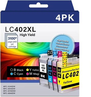 LC402xl lc402 Ink cartridges for Brother Printer Combo Pack for Brother MFC-J5340DW MFC-J6540DW MFC-J6740DW MFC-J6940DW J5340 J6540 J6740 J6940 MFCJ5340 MFCJ6540 MFCJ6740 MFCJ6940 (lc402xl) LC402xl lc402 Ink cartridges for Brother Printer Combo Pack for Brother MFC-J5340DW MFC-J6540DW MFC-J6740DW MFC-J6940DW J5340 J6540 J6740 J6940 MFCJ5340 MFCJ6540 MFCJ6740 MFCJ6940 (lc402xl)