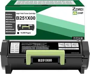 High Yield B251X00 Toner Cartridge with Chip B251X00 Black Toner Cartridge Compatible with Lexmark B2546 MB2546 B2650 MB2650 Laser Printer,Black 10,000 Pages High Yield B251X00 Toner Cartridge with Chip B251X00 Black Toner Cartridge Compatible with Lexmark B2546 MB2546 B2650 MB2650 Laser Printer,Black 10,000 Pages