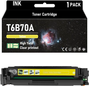 T6B70A High Yield Black 1100 Pages Color 1000 Pages Toner Cartridge Compatible for HP Compatible Replacement for HP Color Laserjet Pro M180n M181fw Printers,Yellow T6B70A High Yield Black 1100 Pages Color 1000 Pages Toner Cartridge Compatible for HP Compatible Replacement for HP Color Laserjet Pro M180n M181fw Printers,Yellow