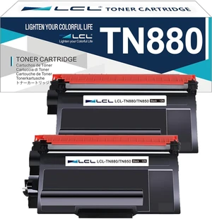 LCL TN850 TN880 Black Toner Cartridge High Yield Replacement for Brother TN-850 TN-880 HL-L6200DW HL-L6200DWT HL-L6250DW HL-L6300DW HL-L6400DW HL-L6400DWT MFC-L6700DW MFC-L6750DW (2-Pack) LCL TN850 TN880 Black Toner Cartridge High Yield Replacement for Brother TN-850 TN-880 HL-L6200DW HL-L6200DWT HL-L6250DW HL-L6300DW HL-L6400DW HL-L6400DWT MFC-L6700DW MFC-L6750DW (2-Pack)