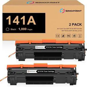 W1410A with Chip Compatible Toner Cartridges Replacement for HP 141A for HP M110 M110w MFP M139 M139w M140 M140w Printer (Black 2-Pack) W1410A with Chip Compatible Toner Cartridges Replacement for HP 141A for HP M110 M110w MFP M139 M139w M140 M140w Printer (Black 2-Pack)