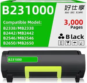 B231000 B241H00 B251X00 B261U00 Compatible High Yield Toner Cartridge Replacement for B2338 MB2338 B2442 MB2442 B2546 MB2546 B2650 MB2650 Series Laser Printers (B231000-1Pack-3000Pages) B231000 B241H00 B251X00 B261U00 Compatible High Yield Toner Cartridge Replacement for B2338 MB2338 B2442 MB2442 B2546 MB2546 B2650 MB2650 Series Laser Printers (B231000-1Pack-3000Pages)