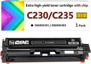 C230 C235 Black Toner Cartridge (with Chip) for Xerox,Replacement 006R04391 High-Yield 5500 Pages Ink Cartridge,Compatible with Xerox C235DNI/C230DNI Color Printer 006R04383 Standard Capacity (Black) C230 C235 Black Toner Cartridge (with Chip) for Xerox,Replacement 006R04391 High-Yield 5500 Pages Ink Cartridge,Compatible with Xerox C235DNI/C230DNI Color Printer 006R04383 Standard Capacity (Black)