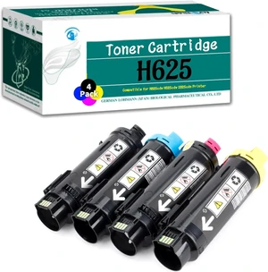 Compatible Toner Cartridge Replacement for Dell H625 Toner Cartridge for H825cdw H625cdw 2825cdn Printer 4-Color Compatible Toner Cartridge Replacement for Dell H625 Toner Cartridge for H825cdw H625cdw 2825cdn Printer 4-Color