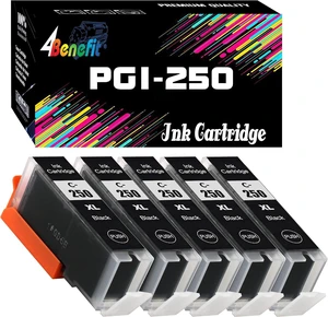 5-Black 4Benefit Compatible PGI250XL PGI 250XL Black Ink Cartridge PGI-250XL PGI250 XL for PIXMA MG5522 MG5620 MG6320 MG6420 MG6620 MG7120 MG7520 IP7220 IP8720 MX722 MX922 Printer 5-Black 4Benefit Compatible PGI250XL PGI 250XL Black Ink Cartridge PGI-250XL PGI250 XL for PIXMA MG5522 MG5620 MG6320 MG6420 MG6620 MG7120 MG7520 IP7220 IP8720 MX722 MX922 Printer