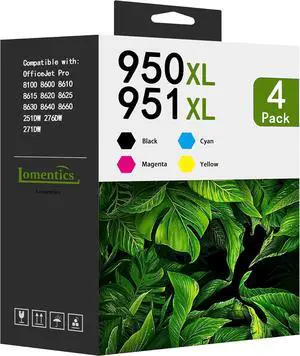 950XL and 951XL Ink Cartridges Combo Pack (BK/C/M/Y)-Replacement for HP Ink 950 951 Combo Pack 950XL 951XL Printer Ink Compatible for OfficeJet Pro 8100 8600 8610 8615 8620 8630 251DW 276DW Printer 950XL and 951XL Ink Cartridges Combo Pack (BK/C/M/Y)-Replacement for HP Ink 950 951 Combo Pack 950XL 951XL Printer Ink Compatible for OfficeJet Pro 8100 8600 8610 8615 8620 8630 251DW 276DW Printer