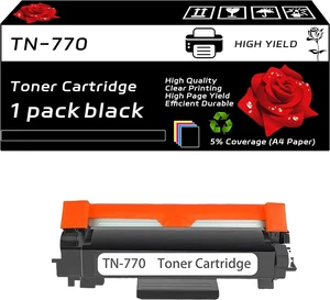 Compatible for Brother TN-770 Toner Cartridge Work for Brother HL-L2370DW L2370DW XL MFC-L2750DW L2750DW XL Printers, with Chip, High Yield 4500 Pages, Clear Printing (Black) Compatible for Brother TN-770 Toner Cartridge Work for Brother HL-L2370DW L2370DW XL MFC-L2750DW L2750DW XL Printers, with Chip, High Yield 4500 Pages, Clear Printing (Black)
