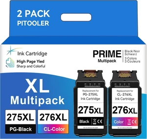 PG-275 XL/CL-276 XL High Yield Compatible for Canon 275 276 XL Ink Cartridges Replacement for Canon Printer Ink 275 276 Compatible for Canon Pixma TS3720 TR4720 TR4700 TR4723 TR4722 TS3500 Printer PG-275 XL/CL-276 XL High Yield Compatible for Canon 275 276 XL Ink Cartridges Replacement for Canon Printer Ink 275 276 Compatible for Canon Pixma TS3720 TR4720 TR4700 TR4723 TR4722 TS3500 Printer