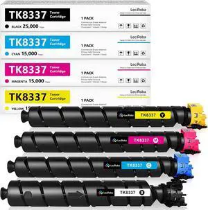 LeciRoba Compatible TK8337 Toner Cartridges Replacement for Kyocera TK-8337 1T02RL0US0 1T02RLCUS0 1T02RLBUS0 1T02RLAUS0 for Kyocera TASKalfa 3252ci 3253ci Printer (1 Black 1 Magenta 1 Cyan 1 Yellow) LeciRoba Compatible TK8337 Toner Cartridges Replacement for Kyocera TK-8337 1T02RL0US0 1T02RLCUS0 1T02RLBUS0 1T02RLAUS0 for Kyocera TASKalfa 3252ci 3253ci Printer (1 Black 1 Magenta 1 Cyan 1 Yellow)