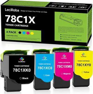 LeciRoba 8500-Pages Replacement for Lexmark 78C1XK0 78C1XC0 78C1XM0 78C1XY0 for Lexmark CS421 CX421 CS421DN CX421ADN CS521 CS521DN CX522 CX522ADE CS622 CX622 CX625 CX625adhe (4-Pack) LeciRoba 8500-Pages Replacement for Lexmark 78C1XK0 78C1XC0 78C1XM0 78C1XY0 for Lexmark CS421 CX421 CS421DN CX421ADN CS521 CS521DN CX522 CX522ADE CS622 CX622 CX625 CX625adhe (4-Pack)