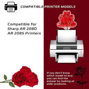 Compatible for Sharp AR-208NT Toner Cartridges Work for Sharp AR 208D AR 208S Printers, with Chip, High Yield 9000 Pages, Clear Printing (Black) Compatible for Sharp AR-208NT Toner Cartridges Work for Sharp AR 208D AR 208S Printers, with Chip, High Yield 9000 Pages, Clear Printing (Black)