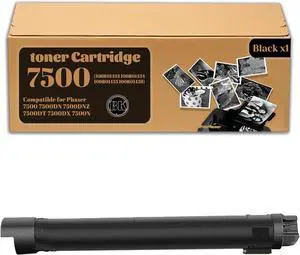 Compatible 7500 Toner Cartridge Replacement for Xerox 106R01433 106R01434 106R01435 106R01439,Work with Phaser 7500 7500DN 7500DNZ 7500DT 7500DX 7500N Printer 1 Pack Black Compatible 7500 Toner Cartridge Replacement for Xerox 106R01433 106R01434 106R01435 106R01439,Work with Phaser 7500 7500DN 7500DNZ 7500DT 7500DX 7500N Printer 1 Pack Black