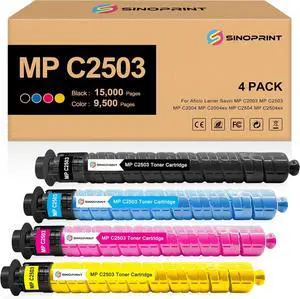 C2503 Toner Cartridge Remanufactured Replacement for Ricoh MP C2503 C2503H 841918 841919 841920 841921 for Printer Ricoh MP C2504 C2003 C2004 (4 Packs-BMCY) C2503 Toner Cartridge Remanufactured Replacement for Ricoh MP C2503 C2503H 841918 841919 841920 841921 for Printer Ricoh MP C2504 C2003 C2004 (4 Packs-BMCY)