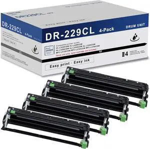 4-Pack Black Super High Yield DR229CL Drum Unit Replacement for Brother DR-229CL DR 229CL DR229CL Drum for MFC-L3720CDW HL-L3295CDW HL-L3300CDW HL-L8245CDW MFC-L8395CDW MFC-L3780CDW Printer 4-Pack Black Super High Yield DR229CL Drum Unit Replacement for Brother DR-229CL DR 229CL DR229CL Drum for MFC-L3720CDW HL-L3295CDW HL-L3300CDW HL-L8245CDW MFC-L8395CDW MFC-L3780CDW Printer