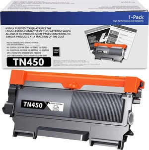 TN-450 High Yield Black Toner Cartridge Replacement for Brother TN450 TN 450 HL-2270DW HL-2280DW HL-2230 HL-2240 MFC-7360N MFC-7860DW DCP-7065DN Intellifax 2840 2940 Printer Toner (1 Pack 3,100 pages) TN-450 High Yield Black Toner Cartridge Replacement for Brother TN450 TN 450 HL-2270DW HL-2280DW HL-2230 HL-2240 MFC-7360N MFC-7860DW DCP-7065DN Intellifax 2840 2940 Printer Toner (1 Pack 3,100 pages)