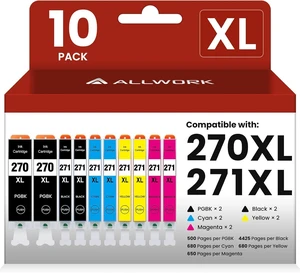 Allwork PGI270XL CLI271XL Compatible Ink Cartridges Replacement for Canon PGI-270XL CLI-271XL Works with Canon PIXMA TS6020 9020 5020 8020 MG7720 6821 5720 6820 5722 6800 5700 6822 5721 10Pack Allwork PGI270XL CLI271XL Compatible Ink Cartridges Replacement for Canon PGI-270XL CLI-271XL Works with Canon PIXMA TS6020 9020 5020 8020 MG7720 6821 5720 6820 5722 6800 5700 6822 5721 10Pack