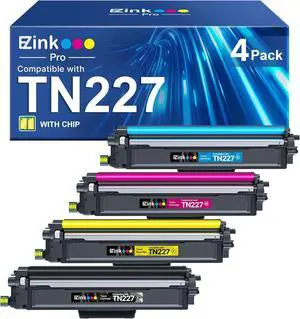 E-Z Ink Pro Compatible Toner Cartridge Replacement for Brother TN227 TN-227 TN227BK/C/M/Y High Yield TN223 TN-223 Compatible with HL-L3290CDW HL-L3210CW MFC-L3750CDW MFC-L3710CW Printer (4 Pack) E-Z Ink Pro Compatible Toner Cartridge Replacement for Brother TN227 TN-227 TN227BK/C/M/Y High Yield TN223 TN-223 Compatible with HL-L3290CDW HL-L3210CW MFC-L3750CDW MFC-L3710CW Printer (4 Pack)