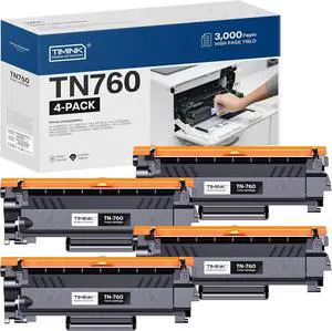 Compatible TN760 Toner Cartridges Replacement for Brother TN 760 TN-760 TN730 with MFC-L2710DW MFC-L2750DW HL-L2350DW HL-L2390DW DCP-L2550DW HL-L2370DW Printers (with Chip, 4 Balck) Compatible TN760 Toner Cartridges Replacement for Brother TN 760 TN-760 TN730 with MFC-L2710DW MFC-L2750DW HL-L2350DW HL-L2390DW DCP-L2550DW HL-L2370DW Printers (with Chip, 4 Balck)