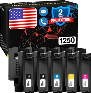 Cartlee 5pk Compatible High Yield Laser Toner Cartridges Replacement Ink for Dell 1250c 1250 1350cnw 1355cn 1355w 1355cnw C1760nw C1765nfw c1760 C1765nf Printer 2 Black 1 Cyan 1 Magenta,1 Yellow Cartlee 5pk Compatible High Yield Laser Toner Cartridges Replacement Ink for Dell 1250c 1250 1350cnw 1355cn 1355w 1355cnw C1760nw C1765nfw c1760 C1765nf Printer 2 Black 1 Cyan 1 Magenta,1 Yellow