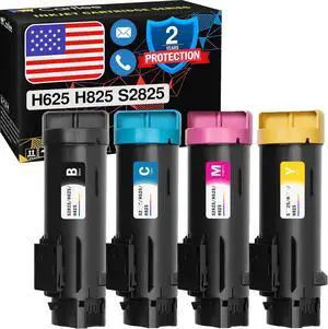 Cartlee 4 Set Compatible High Yield Laser Toner Cartridges Replacement for Dell H625cdw H825cdw S2825cdn H625 H825 s2825 Smart Color Multifunction Printers Ink (1 Black, 1 Cyan, 1 Magenta, 1 Yellow) Cartlee 4 Set Compatible High Yield Laser Toner Cartridges Replacement for Dell H625cdw H825cdw S2825cdn H625 H825 s2825 Smart Color Multifunction Printers Ink (1 Black, 1 Cyan, 1 Magenta, 1 Yellow)