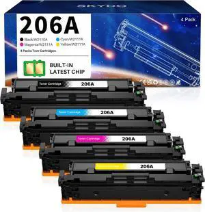(with Chip) 206A Toner Cartridges, M283fdw Toner Replacement for HP 206A 206X 206 A 206X W2110A Work with HP Color MFP M283fdw M283cdw M283 Pro M255dw M255 Series Printer Toner (B/C/Y/M, 4 Pack) (with Chip) 206A Toner Cartridges, M283fdw Toner Replacement for HP 206A 206X 206 A 206X W2110A Work with HP Color MFP M283fdw M283cdw M283 Pro M255dw M255 Series Printer Toner (B/C/Y/M, 4 Pack)