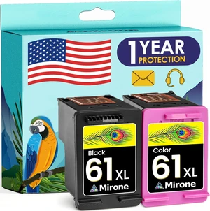Mirone Remanufactured Ink Cartridges Replacement for HP 61 Ink Cartridge Combo Pack for HP Ink 61 Ink cartridges for HP Ink Cartridges HP61 Ink Cartridges for HP 61 Envy 4500 61xl - 1BK, 1 Color Mirone Remanufactured Ink Cartridges Replacement for HP 61 Ink Cartridge Combo Pack for HP Ink 61 Ink cartridges for HP Ink Cartridges HP61 Ink Cartridges for HP 61 Envy 4500 61xl - 1BK, 1 Color