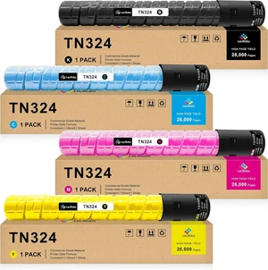 LeciRoba TN324 Toner Cartridge Replacement for Konica Minolta TN324 TN324K TN324C TN324M TN324Y A8DA130 A8DA430 A8DA330 A8DA230 for BizHub C258 C308 C368 (28,000 Pages, KCMY, 4-Pack) LeciRoba TN324 Toner Cartridge Replacement for Konica Minolta TN324 TN324K TN324C TN324M TN324Y A8DA130 A8DA430 A8DA330 A8DA230 for BizHub C258 C308 C368 (28,000 Pages, KCMY, 4-Pack)