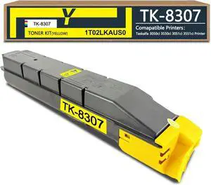 TK-8307 TK8307 Toner Cartridge Yellow Replacement for KYOCERA TK-8307Y Yellow Toner (with Chip 1T02LKAUS0) High Yield Compatible for Kyocera TASKalfa 3050ci 3550ci 3051ci 3551ci Printer (15,000 Pages) TK-8307 TK8307 Toner Cartridge Yellow Replacement for KYOCERA TK-8307Y Yellow Toner (with Chip 1T02LKAUS0) High Yield Compatible for Kyocera TASKalfa 3050ci 3550ci 3051ci 3551ci Printer (15,000 Pages)