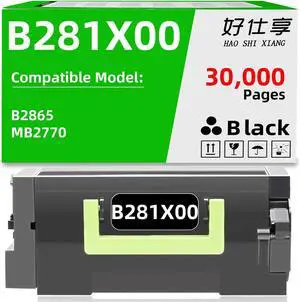 B281X00 Black High Yield Toner Cartridge Replacement for Lexmark B281X00 B281H00 Compatible with Lexmark B2865 B2865dw MB2770 MB2770adwhe Laser Printer 30000 Pages 1Pack B281X00 Black High Yield Toner Cartridge Replacement for Lexmark B281X00 B281H00 Compatible with Lexmark B2865 B2865dw MB2770 MB2770adwhe Laser Printer 30000 Pages 1Pack