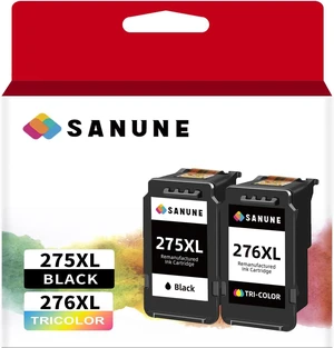 275XL 276XL Ink Cartridges Remanufactured for Canon 275 276 XL Ink Cartridges for Canon PIXMA TS3520 TS3522 TR4720 TR4722 Printer (High-Yield 1 Black, 1 Tri-Color) 275XL 276XL Ink Cartridges Remanufactured for Canon 275 276 XL Ink Cartridges for Canon PIXMA TS3520 TS3522 TR4720 TR4722 Printer (High-Yield 1 Black, 1 Tri-Color)