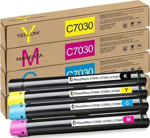 MasaiMara High Capacity C7030 C7025 C7020 Compatible Toner Cartridges for Xerox C7030 C7025 C7020 Printer (106R03737 106R03740 106R03739 106R03738, Black Cyan Magenta Yellow, 4-Pack) MasaiMara High Capacity C7030 C7025 C7020 Compatible Toner Cartridges for Xerox C7030 C7025 C7020 Printer (106R03737 106R03740 106R03739 106R03738, Black Cyan Magenta Yellow, 4-Pack)
